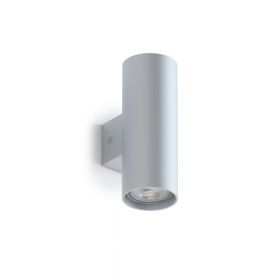 POXA wall light Up & Down Wandleuchte in Silbergrau, Gu10 Spots.