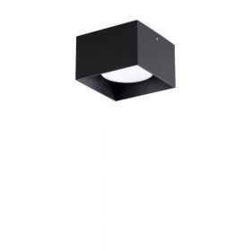 ANE Kleine flache Deckenleuchte quadratisch Matt schwarz Deckenlampe mit GX53 Sockel.