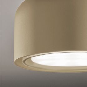 DOTTONE Kleine Pendelleuchte Lampenschirm in Sand-Beige. Austauschbares Leuchmittel.