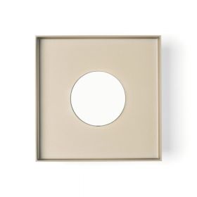 QUID Kleine Deckenleuchte quadratisch 1-flammige Deckenleuchte, Sand-Beige.