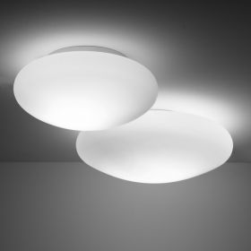 JOON Italienische Deckenleuchte mit flachem Opalglas 38cm Schne, italienische Deckenleuchte in drei Gren.