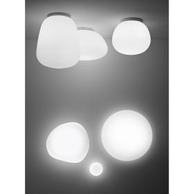 JOON Italienische Deckenleuchte mit flachem Opalglas 38cm Weitere Lampenglser in satiniert-wei als Deckenlampen.