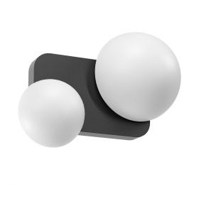 LUMIEN Moderne Wandleuchte 2-flam. Moderne Wandleuchte Sandschwarz