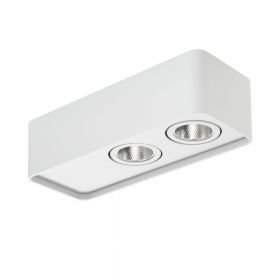 YUKA Deckenspot 2-flam. dimmbar Elegant gerundeter Deckenspot matt Wei.
