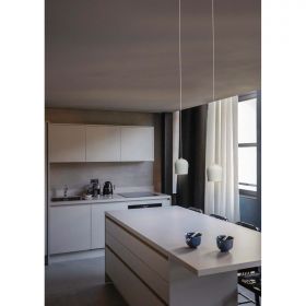 HEAD 2-flam. Pendelleuchte mit langem Kabel Zwei Pendelleuchten Kcheninsel, wei.