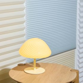 MINI Small table lamp colored Cremefarbene Tischlampe mit Glasschirm.
