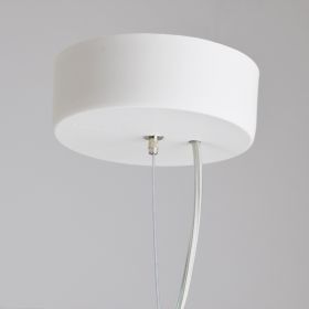 LUNA Mond-Leuchte aus weiem Kunstharz  35 cm Formschner Deckenbaldachin mit weier Gummi-Verkleidung.