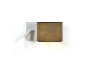 RUM 2 x wall light with pull switch and reading light - special offer 
