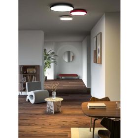 ZERIO Flache Deckenleuchte rot - Sonderangebot Dimmbare LED Deckenleuchte.