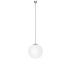 OLANA Weie Kugelglas Pendelleuchte Edelstahl - Sonderangebot