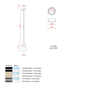 LEI Exklusive Pendelleuchte italienisches Design Abmessungen kleinen Glas-Pendelleuchte.