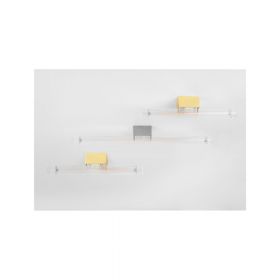 EMIL Stab-Wandlampe gerippt Wandleuchten Halterung in Gold und Silber.