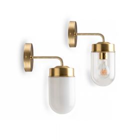 FRIEDRICH Wandlampe Messing und Glas