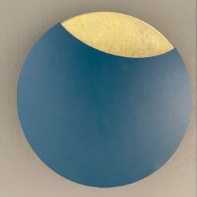 LUNATISK GOLD Runde Design-Wandleuchte Blau und Gold - tolle Wandleuchte fr das Schlafzimmer.