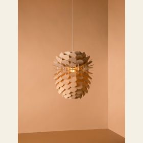 ZAPPY Zapfenfrmige Pendelleuchte aus Eichenholz Auergewhnliche Designleuchte Zappy.
