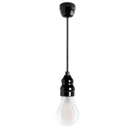 B7 - Stoffkabel mit Keramikfassung schwarz