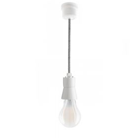 B6 - Stoffkabel mit Keramikfassung wei