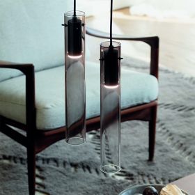 FIOLA Zylindrische Glas-Pendelleuchte