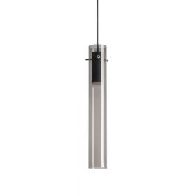 FIOLA Zylindrische Glas-Pendelleuchte Zylindrische Glas-Pendelleuchte mit Rauchglas.