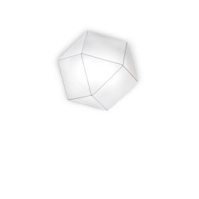 FRONI Flache Deckenleuchte in Wei Flache Deckenleuchte in geometrischer Form.