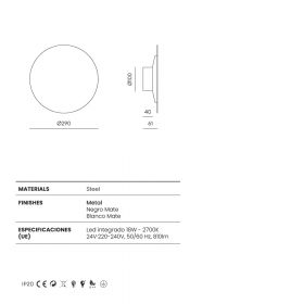 BOT Wandleuchte fr indirektes Licht - Sonderangebot Abmessungen und Lumen der Wandleuchte.