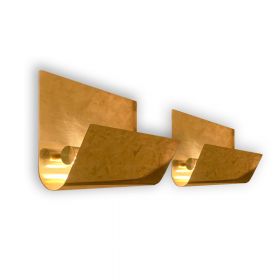 WAVES Design-Wandleuchte aus Messing