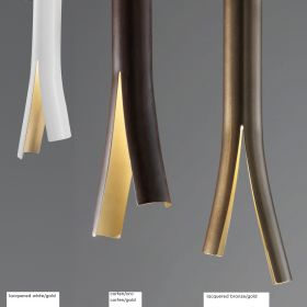 OLMA Desing-Deckenspot Spot in drei Oberflchen: Wei, Corten und Bronze.