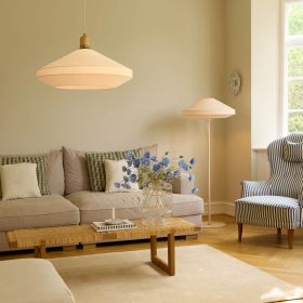 BEAUMONT Bodenstehleuchte Textilschirm Stehleuchte skandinavisches Design Wohnzimmer