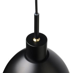 JOHNSON Pendelleuchte skandinavisches Design Detail Metall-Pendelleuchte schwarz