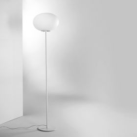 MERCURY Bodenstehleuchte mit ovalem Glas