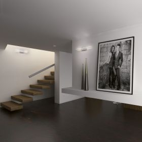 TRATTO BIMISSION Lngliche LED Wandleuchte Ideale Lichtquelle fr Treppenaufgnge oder im Eingangsbereich.