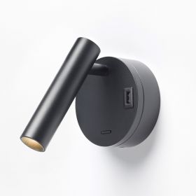 BETO Spot-Wandleuchte mit Schalter und USB