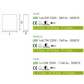 CUBIS kubische Led Deckenleuchte Gre und Lumen der Deckenleuchten.