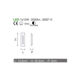 CENTRO LINO lngliche rechteckige LED Deckenleuchte