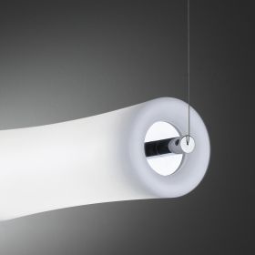 TAKE PLUS Lange Pendelleuchte Diffusor aus opal weiem Kunststoff.
