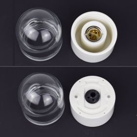 PILL Deckenleuchte aus Porzellan wei Innenleben der Lampenhalterung: Porzellanfassung, mit Silikon versiegelte Bohrlcher, Abdichtung aus Gummi.