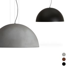 HEMISPHERE hemisphere pendant light with white lacquer finish inside