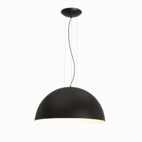 HEMISPHERE hemisphere pendant light with white lacquer finish inside