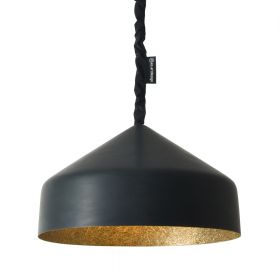 CYRCUS LAVAGNA Hngeleuchte in Schiefer Goldene Innenfarbe.