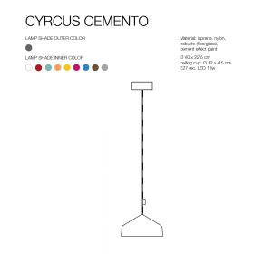 CYRCUS CEMENTO Hngeleuchte in Zement