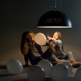 MEZZA LUNA LAVAGNA sehr groe Hngeleuchte mit Tafel-Lack Kunst und Design - in dieser Hngeleuchte vereint.