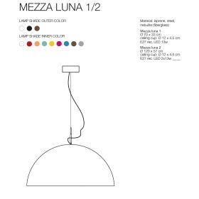 MEZZA LUNA Sehr groe Hngeleuchte in weiss MEZZA LUNA Halbkugelfrmige Pendelleuchte von in.es-Artdesign.