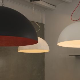 MEZZA LUNA Sehr groe Hngeleuchte in weiss Die Hngeleuchte ist mit dem Durchmesser 70 und 120 cm erhltlich.