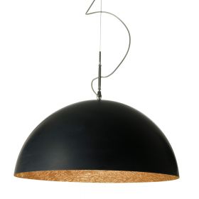MEZZA LUNA Sehr groe Hngeleuchte in schwarz Extra groe Leuchte: MEZZA LUNA mit 120cm Durchmesser (schwarz-bronze).