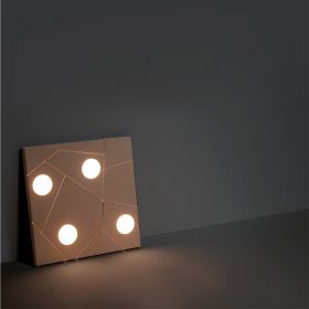 STREET Sehr flache, quadratische Deckenlampe Variante der Leuchte mit 4 Lichtquellen, Farbe: Sand.
