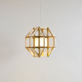 SATUR Geometric pendant light made of multiplex Kleinere Variante der Pendelleuchte aus Multiplex.