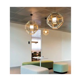 SATUR Geometric pendant light made of multiplex Besondere Pendelleuchten Warteraum.