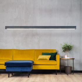 C-LINE elongated LED pendant light made of concrete