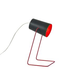 PAINT T LAVANGA design table lamp from Italy PAINT T LAVAGNA Tischleuchte Farbvariante Rot.