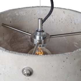 TAMLA Beton Hngeleuchte im Industriestil Abhngung mit Stahlseil.
